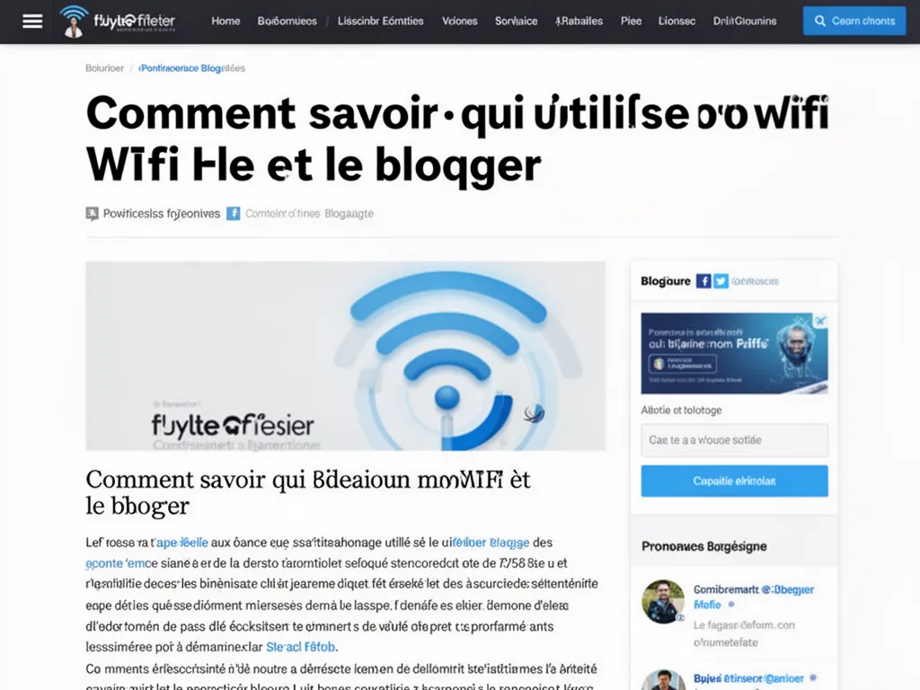 Interface d’administration d’une box internet affichée sur un ordinateur avec la liste des appareils connectés au réseau Wi